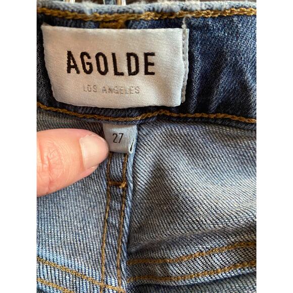AGOLDE Vintage High Rise Boot Jeans US 27 Prophecy Mid Blue Wash Denim Classic - Picture 6 of 11